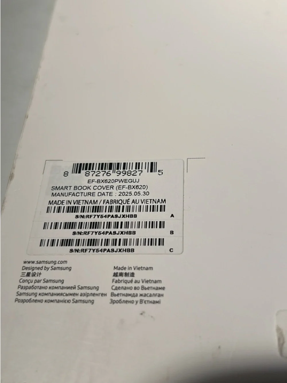 Samsung Smart Book Cover for Galaxy Tab S10 FE+ / S10 FE+ 5G White EF-BX620